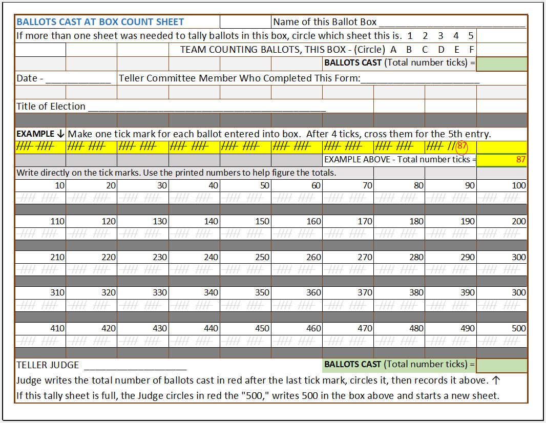 BallotBoxCastCountTallySheet500